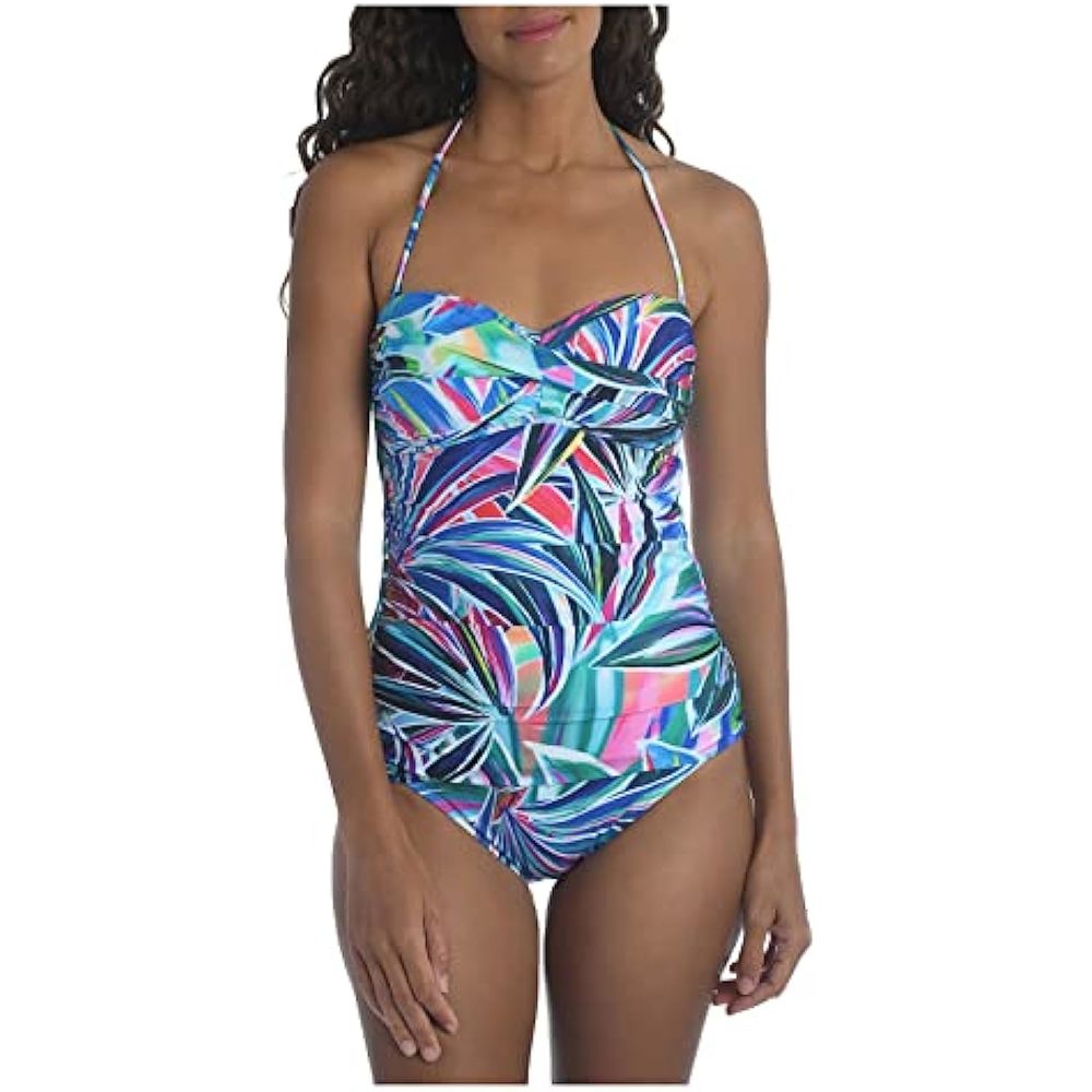 MSRP $94 La Blanca Women's Standard Bandeau Tankini Swimsuit Top Size 6